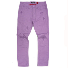 Load image into Gallery viewer, M1932 Makobi Brighton Shredded Twill Jeans - Purple

