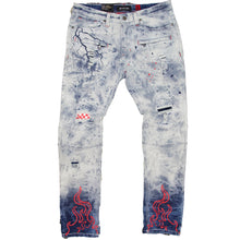 Load image into Gallery viewer, M1952 Makobi Fire Shredded Jeans - Light Wash
