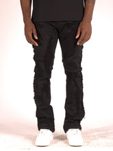 Load image into Gallery viewer, M1973 Danielli 34" Semi Stacked Jeans- Jet black
