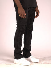 Load image into Gallery viewer, M1973 Danielli 34" Semi Stacked Jeans- Jet black
