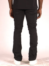 Load image into Gallery viewer, M1973 Danielli 34" Semi Stacked Jeans- Jet black
