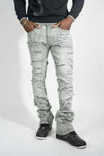 Load image into Gallery viewer, Stacked Pants |M1984 Pastoni Jeans - Gray

