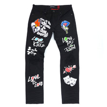 Load image into Gallery viewer, M1999 Love Kills Jeans - Black/Black
