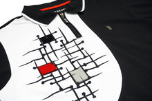 Load image into Gallery viewer, M351 Makobi Color Block Polo Shirt - Black
