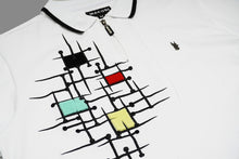 Load image into Gallery viewer, M351 Makobi Color Block Polo Shirt - White
