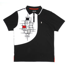 Load image into Gallery viewer, M351 Makobi Color Block Polo Shirt - Black
