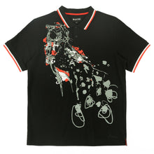Load image into Gallery viewer, M388 Verona Cheetah Polo Shirt- Black

