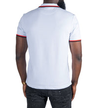 Load image into Gallery viewer, M388 Verona Cheetah Polo Shirt- White
