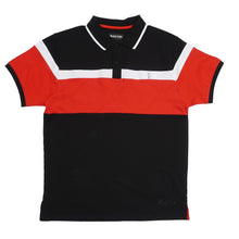 Load image into Gallery viewer, M392 Makobi Monogram Horizon Polo Shirt - Black/Red
