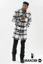 Load image into Gallery viewer, M4045 Renzo Wool Plaid Coat - Gray
