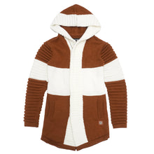 Load image into Gallery viewer, M4218 Giovanni Two-Tone Sweater - Cognac
