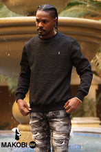 Load image into Gallery viewer, M4232 Bianchi Jacquard Crewneck Sweatshirt - Black
