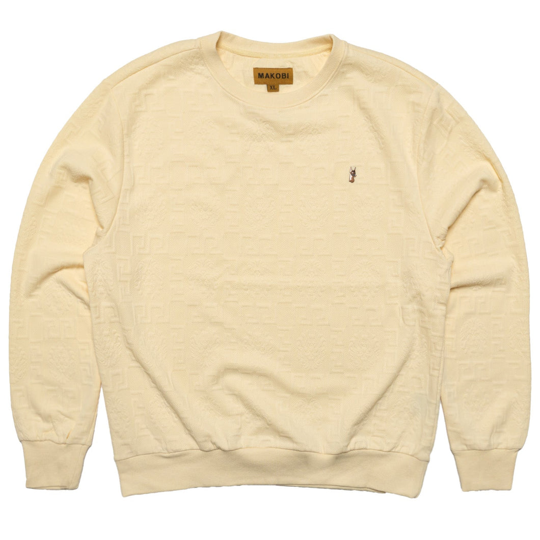 M4232 Bianchi Jacquard Crewneck Sweatshirt - Natural
