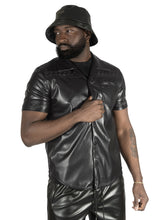 Load image into Gallery viewer, M429 Bellucci Vegan Leather Shirt - Black
