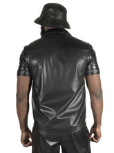 Load image into Gallery viewer, M429 Bellucci Vegan Leather Shirt - Black
