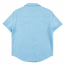 Load image into Gallery viewer, M429 Bellucci Vegan Leather Shirt - Blue
