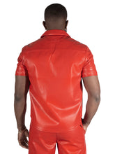 Load image into Gallery viewer, M429 Bellucci Vegan Leather Shirt - Red
