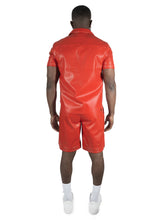 Load image into Gallery viewer, M429 Bellucci Vegan Leather Shirt - Red
