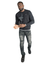 Load image into Gallery viewer, Sweatshirt | M4355 Lorenzo MK Crewneck - Black
