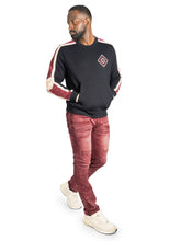 Load image into Gallery viewer, Sweatshirt | M4555 Lorenzo Jacquard Crewneck - Black
