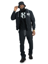 Load image into Gallery viewer, Nylon Hoodie | M4634 Adorni Zip Up- Black
