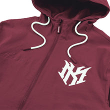 Load image into Gallery viewer, Nylon Hoodie | M4634 Adorni Zip Up- Burgundy

