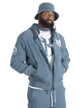 Load image into Gallery viewer, Nylon Hoodie | M4634 Adorni Zip Up- Midnight Blue
