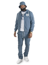 Load image into Gallery viewer, Nylon Hoodie | M4634 Adorni Zip Up- Midnight Blue
