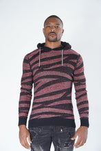 Load image into Gallery viewer, M5050 Tiger Knit Hoody Sweater - Black
