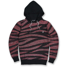 Load image into Gallery viewer, M5050 Tiger Knit Hoody Sweater - Black
