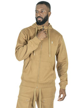 Load image into Gallery viewer, M5335 Essential Fleece Zip Up Hoodie - Mocha
