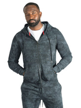 Load image into Gallery viewer, Set | M5455 Lorenzino Zip-Up Hoodie Set - Black

