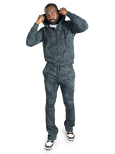 Load image into Gallery viewer, Set | M5455 Lorenzino Zip-Up Hoodie Set - Black
