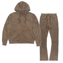 Load image into Gallery viewer, Set | M5455 Lorenzino Zip-Up Hoodie Set - Brown
