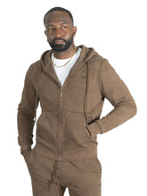Load image into Gallery viewer, Set | M5455 Lorenzino Zip-Up Hoodie Set - Brown
