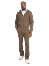 Load image into Gallery viewer, Set | M5455 Lorenzino Zip-Up Hoodie Set - Brown
