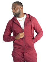 Load image into Gallery viewer, Set | M5455 Lorenzino Zip-Up Hoodie Set - Burgundy
