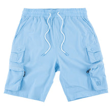 Load image into Gallery viewer, M633 Colton Nylon Spandex Cargo Shorts - Sky Blue 25'
