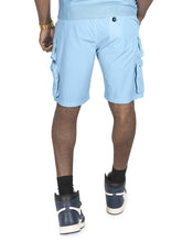 Load image into Gallery viewer, M633 Colton Nylon Spandex Cargo Shorts - Sky Blue 25'

