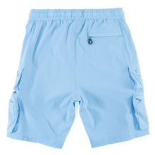 Load image into Gallery viewer, M633 Colton Nylon Spandex Cargo Shorts - Sky Blue 25'
