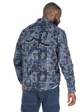 Load image into Gallery viewer, M837 Berteli Acid Plaid Shirt - Navy
