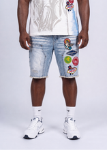 Load image into Gallery viewer, M941 Mondo Patch Denim Shorts - Light Wash (NOT SOLD SEPARATELY - Add M441 to your Cart)
