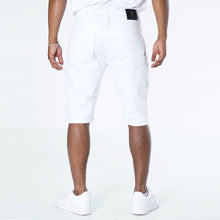 Load image into Gallery viewer, M970 Galveston Biker Shredded Shorts - White
