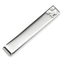 Load image into Gallery viewer, Minecraft Creeper Hidden Message Silver Tie Bar
