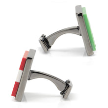 Load image into Gallery viewer, Minecraft Creeper and TNT Gunmetal Cufflinks
