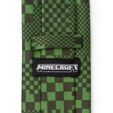 Load image into Gallery viewer, Minecraft Pixelated Creeper Green Men's Tie
