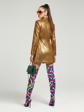 Load image into Gallery viewer, MIDTOWN Gold Sequin Blazer Jacket BYMANYC ® New York
