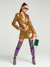 Load image into Gallery viewer, MIDTOWN Gold Sequin Blazer Jacket BYMANYC ® New York
