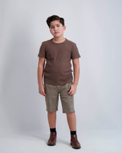 Load image into Gallery viewer, Camel Windowpane Short Dress Pants

