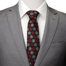 Load image into Gallery viewer, Marvel Ant-Man Red and Gray Charcoal Tie
